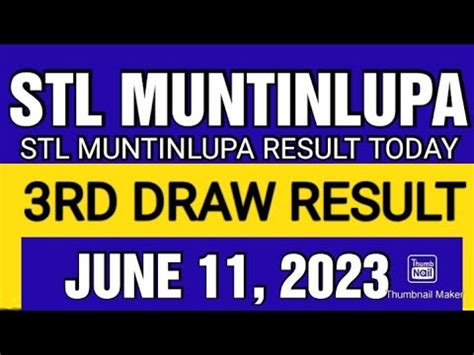 stl muntinlupa result today 9pm|STL Result Today, June 9, 2024 .